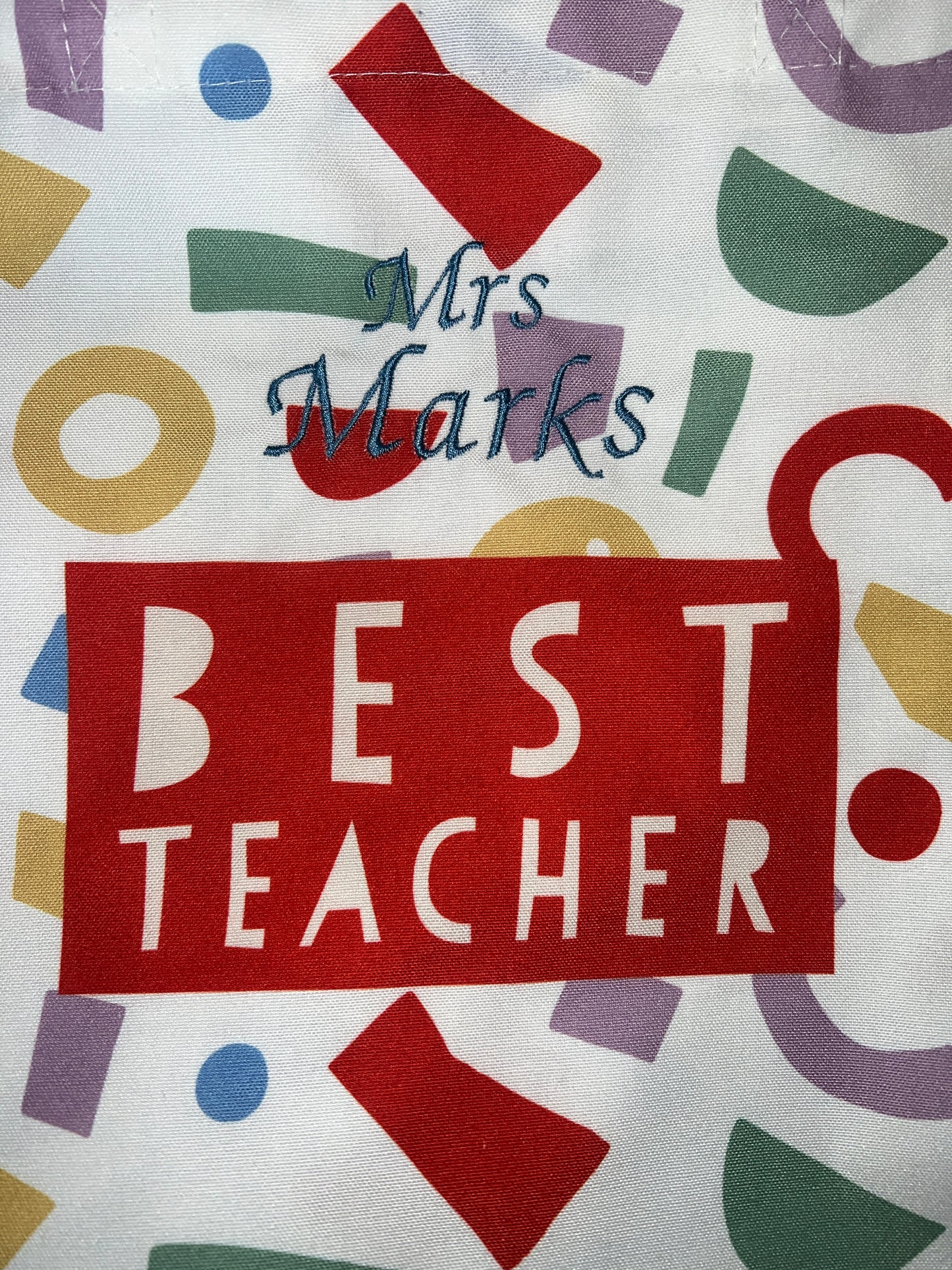 Personalised Teacher Tote Bag