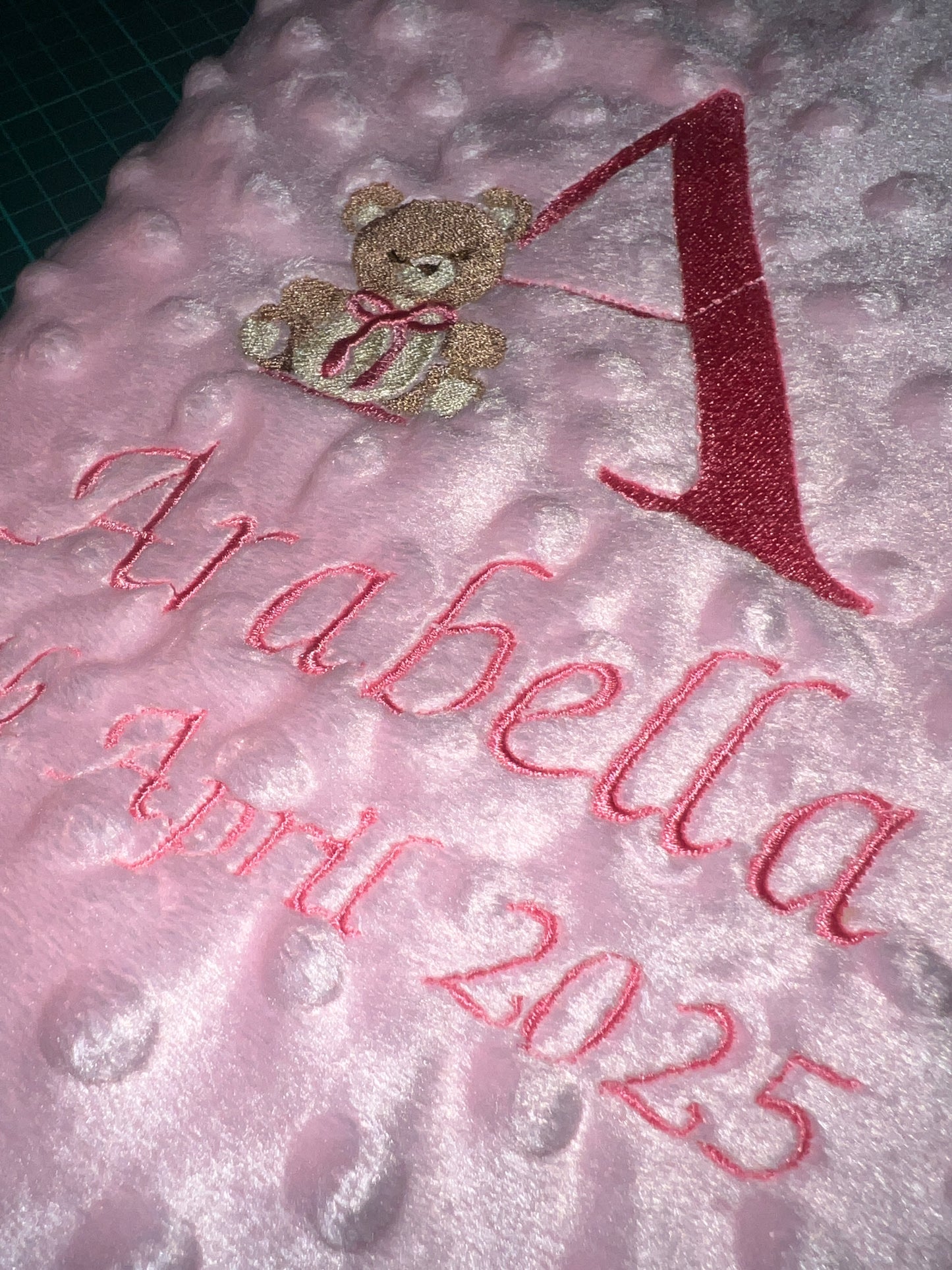 Teddy Bear Initial Blanket and Bib Bundle 🧸