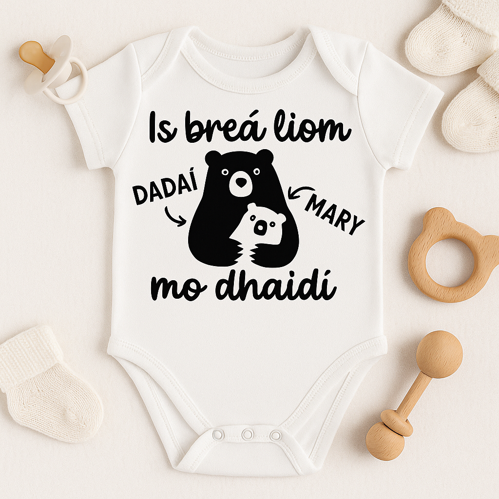 As Gaeilge - Father's Day Bodysuit - 'I love my daddy'