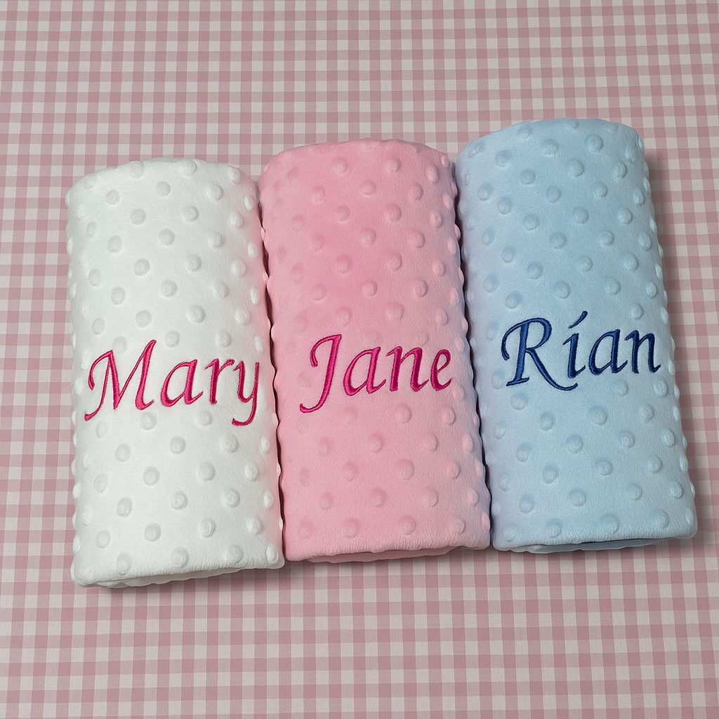 Personalised Embroidered Bubble Baby Blanket