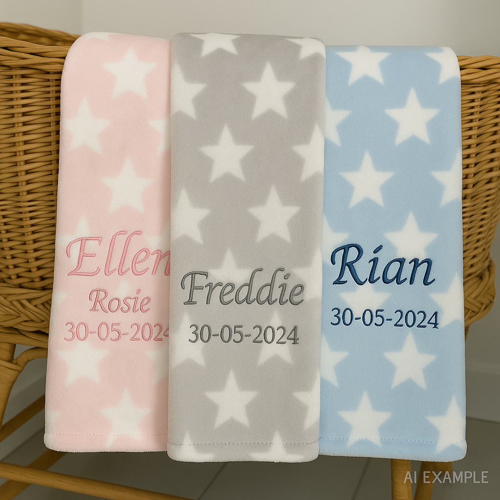Personalised Stars Baby Blanket
