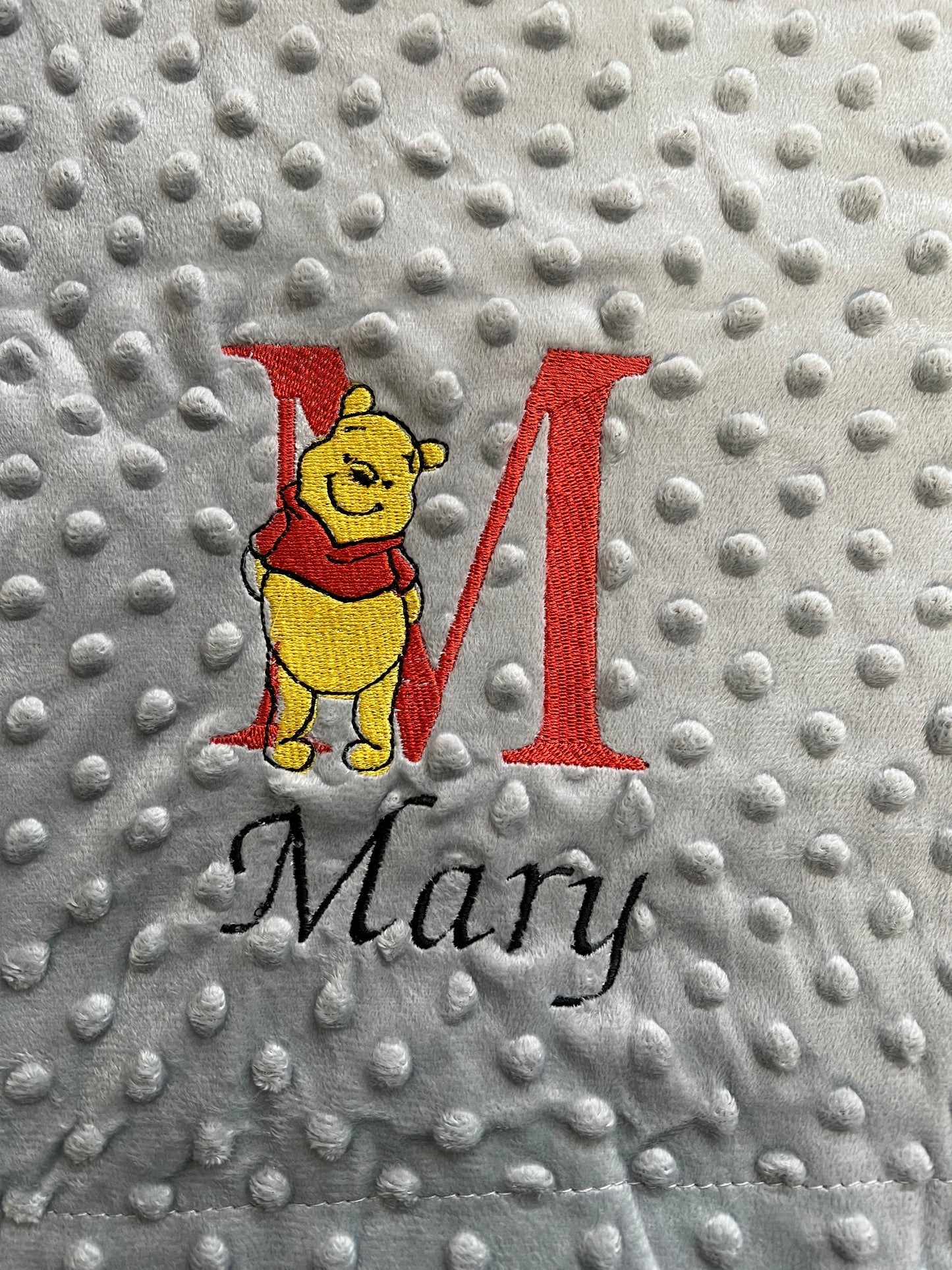Personalised Bear Initial Baby Blanket