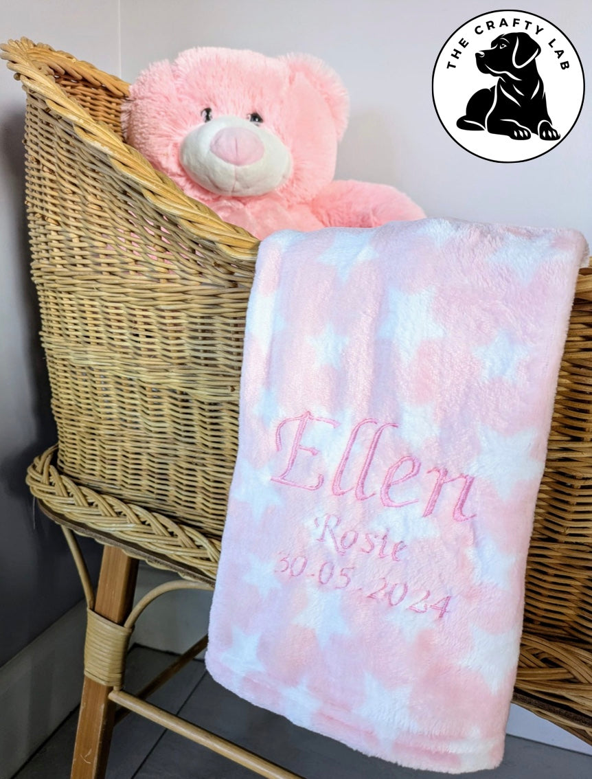 Personalised Stars Baby Blanket