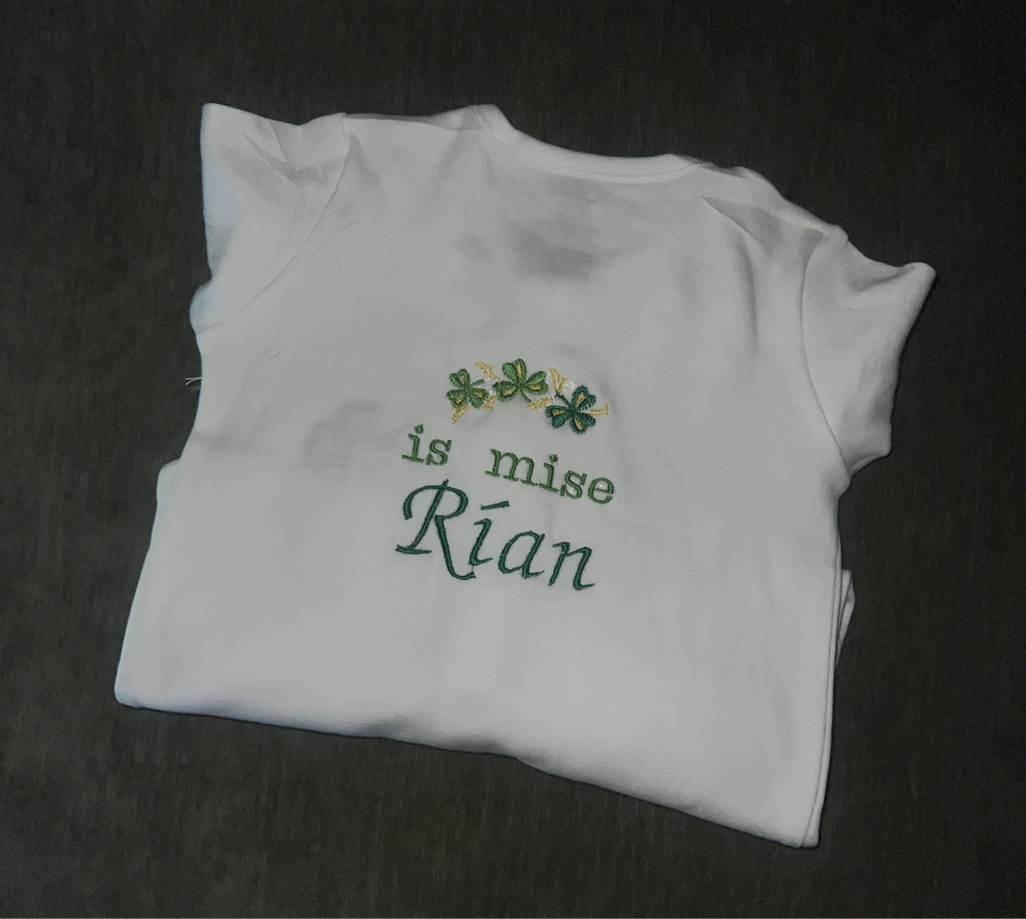 ☘️ Personalised ‘Is mise’ Sleepsuit ☘️