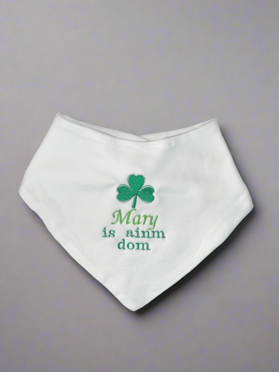 Personalised ‘Is ainm dom’ bandana bib