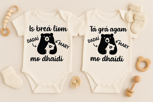 As Gaeilge - Father's Day Bodysuit - 'I love my daddy'