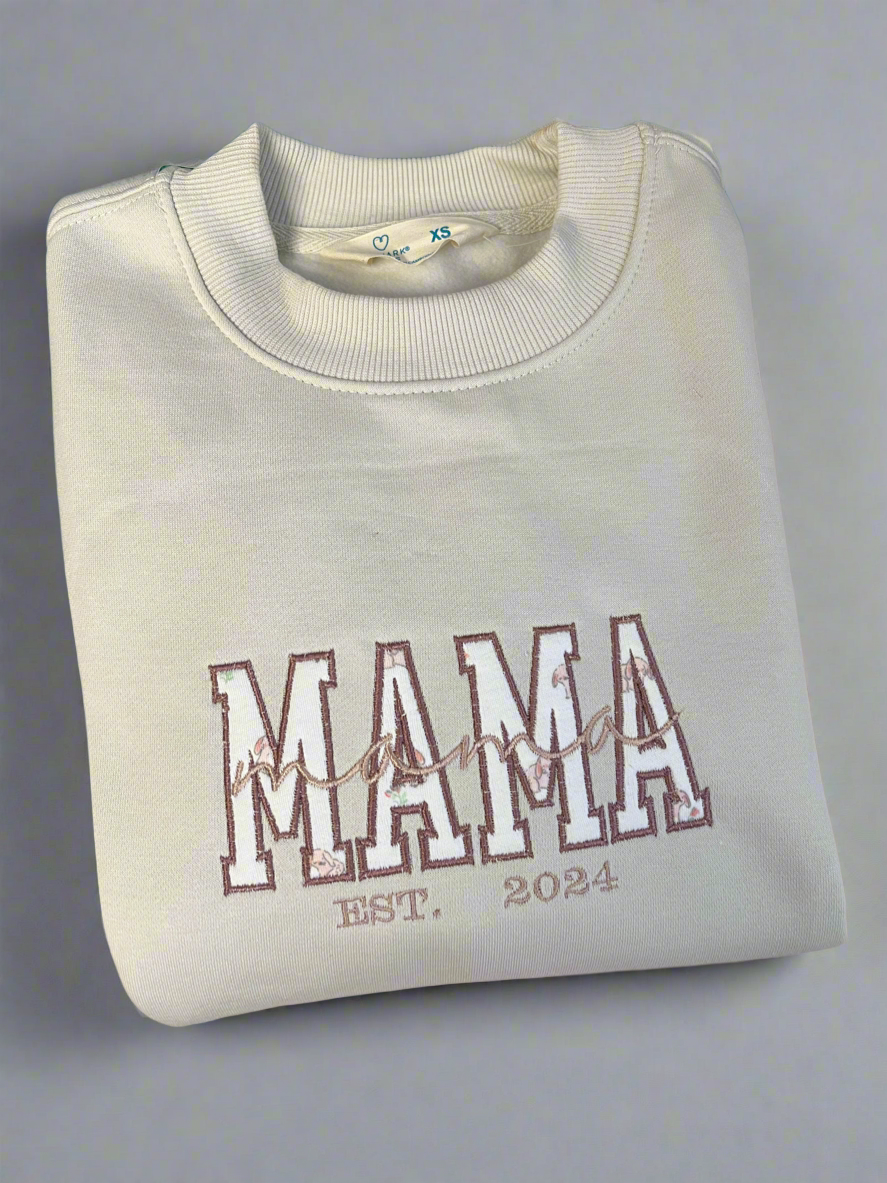 Personalised 'Mama' Sweater - Using your baby's first clothes